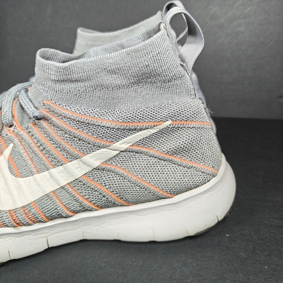Nike Free Train Force Flyknit Grey Orange  Running Shoes Men's Sneakers Size 11 - Picture 5 of 9